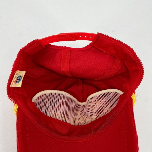 Vtg‎ 80s Iowa Cyclones Snapback Hat Men\'s One Size Red Corduroy Rope